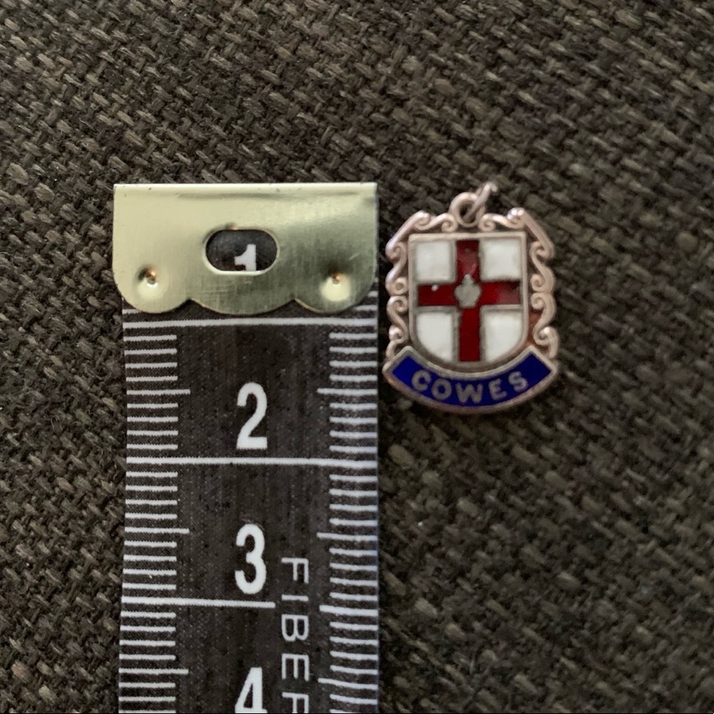 925 Sterling Silver Enamel Cowes Charm